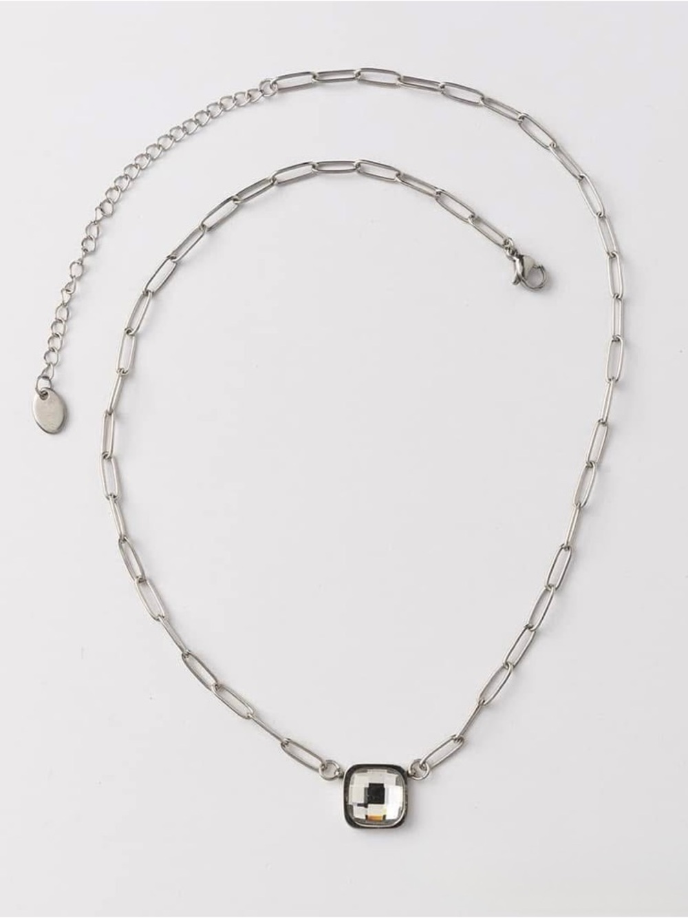 NEW Silver Rhinestone Necklace Waterproof